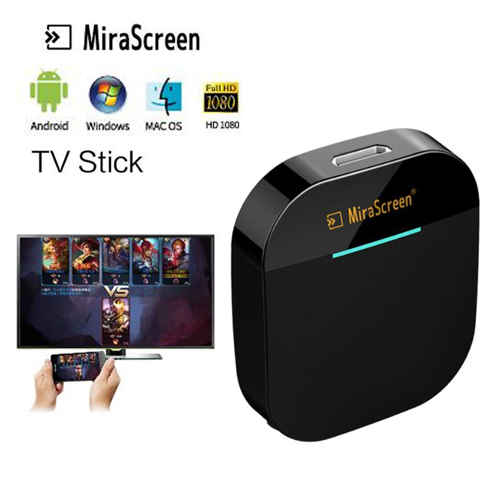 Mirascreen G5 Plus 2.4G 5G 4K Wireless HDMI Wifi Display TV Dongle  Miracast Airplay Android TV stick Receiver EzMira for Iphone