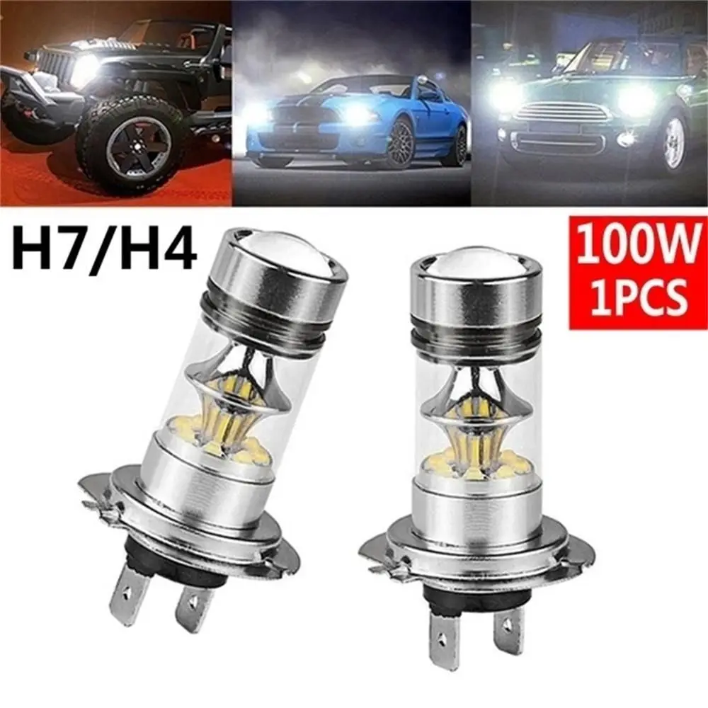 External Lights Super Bright 100W Car Fog Light White Light 8000K H4 H7