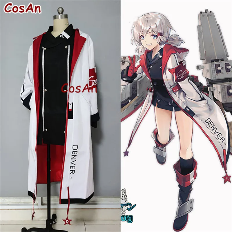 Game Azur Lane USS Denver Cosplay Costume Handsome Fashion Lovely Battle Uniform Activity Party Role Play Clothing Custom-Make