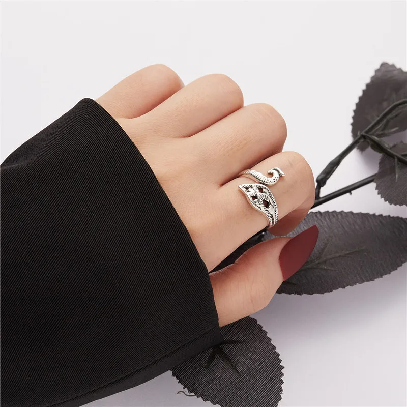 Vintage Chic Katzen-Tier-Knöchelringe für Frauen, Charmante Gothic Punk Frosch-, Hasen-, Oktopus-Offene Fingerringe, Modeschmuck – Detail 15