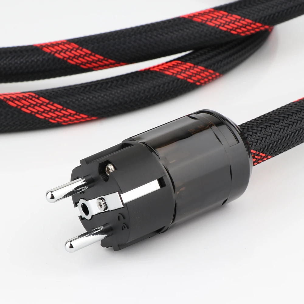 

Preffair FP-314Ag Power Cable Two Core Silver Plated Power Cord With EU Plug AC Cable Line Hifi Audio Amp Cable
