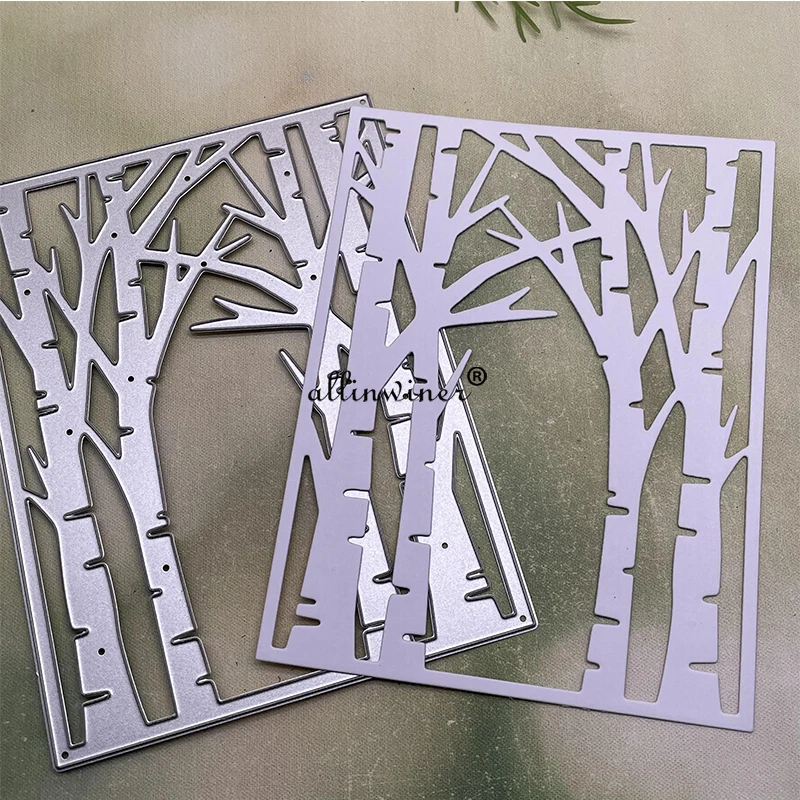 Birch Tree Forest Frame Metal Cutting Dies Stencils For DIY Scrapbooking Decorative Embossing Handcraft Die Cutting Template