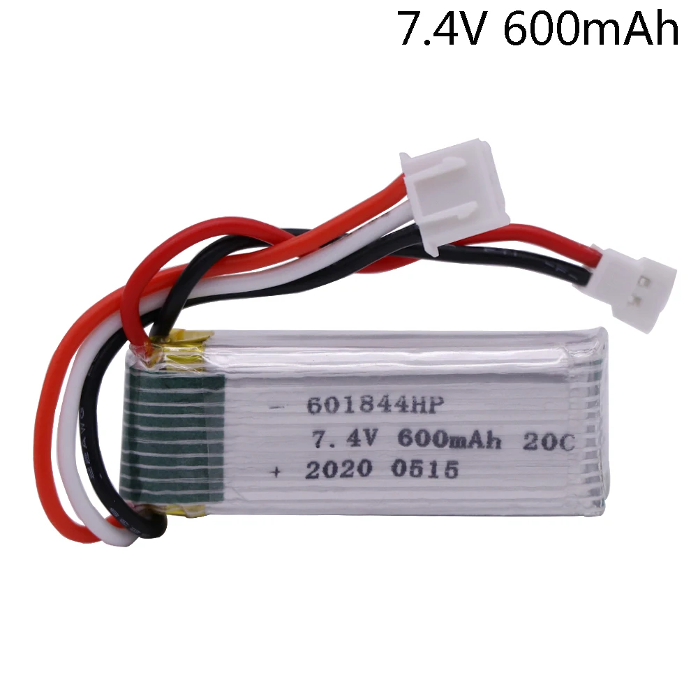 Upgrade 7.4V 600mAh Lipo Battery for WLtoys F959 XK DHC-2 A600 A700 A800 A430 2.22Wh RC Drone Parts 7.4V Battery for WLtoys F959