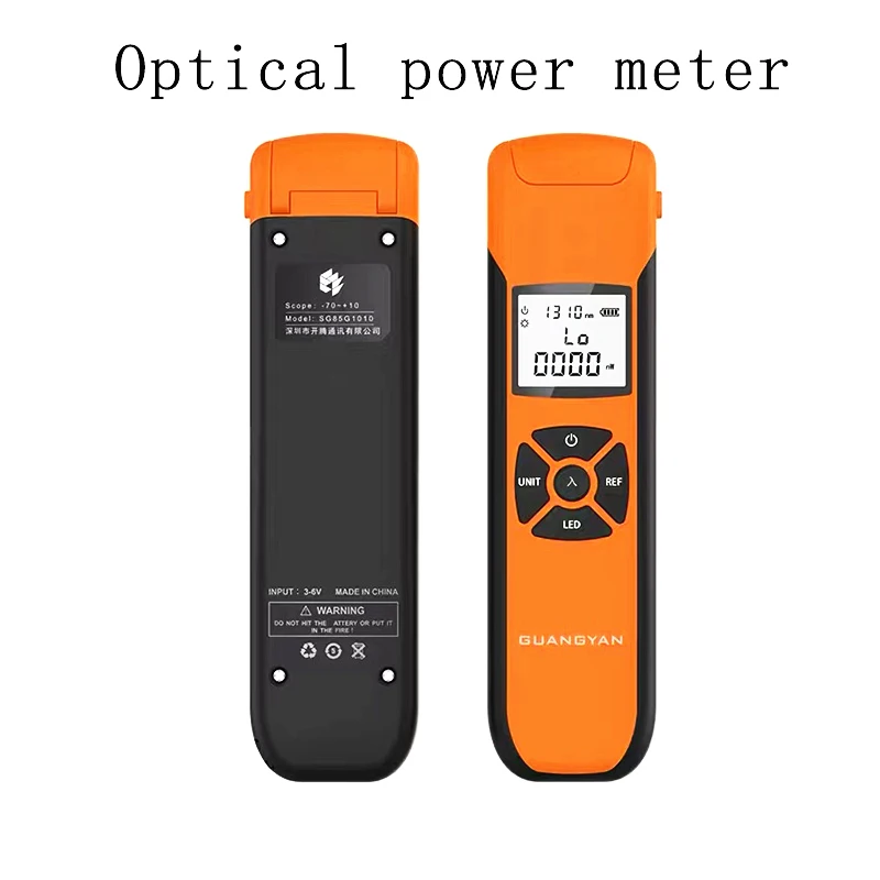 NEW High precision G10 fiber optic power meter Rechargeable battery optical power meter with flash light OPM SC FC ST