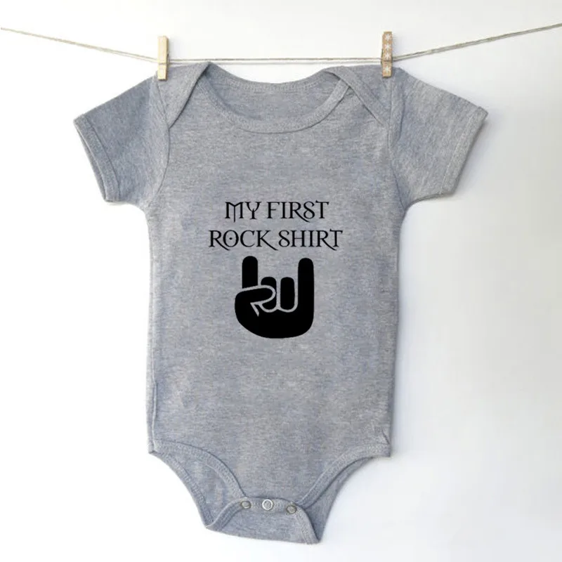 Newborn Baby Short Sleeve Cotton Baby Bodysuit Cute Baby Boy Clothes Jumpsuit Infant Outfit Baby Body Rock 0-18 Months