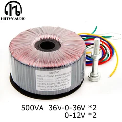 500w Toroidal Core Power Transformer Of Pure Copper Enamel Wire For Audio Class A Amplifier Output 36V 12V