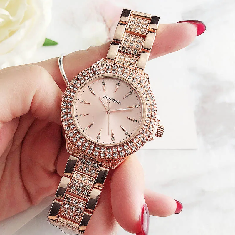 Women's Watch Geneva Classic Luxury Rhinestone Watch Women Watches Ladies Fashion Silver Whatch Clock Reloj Mujer Montre Femme