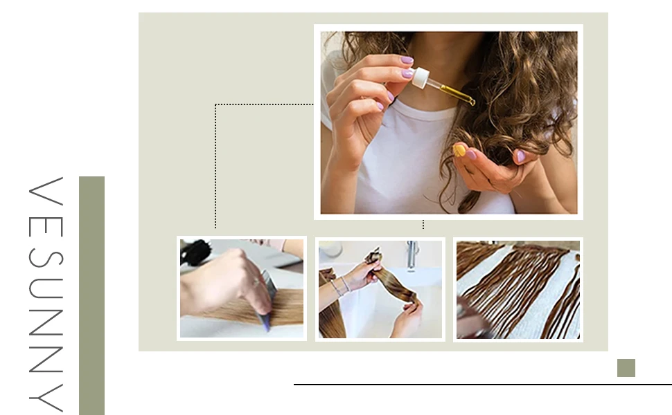 VeSunny Echthaar-Pferdeschwanz, Ombré-Braun, Pferdeschwanz-Verlängerung, echtes Menschenhaar, dunkler Ansatz, hellbraun mit blondem Haar, Pferdeschwanz-Haar – Detail 17