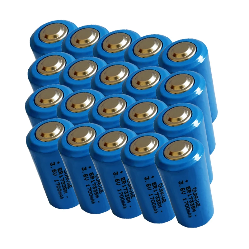 

20PCS ER17335M 3.6V High magnification lithium battery 123A 2/3A 17335 for numerical control systems alarm systems servo motors