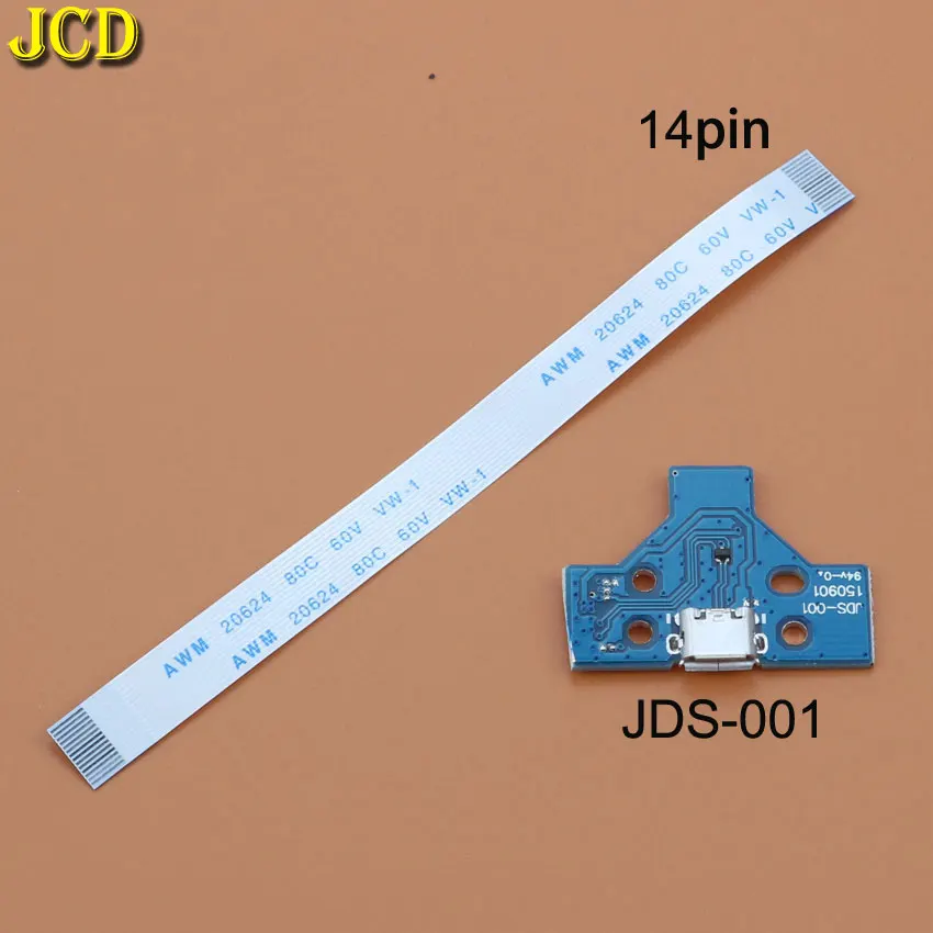 JCD-puerto de carga USB para controlador PS4, placa de carga con Cable flexible, cinta, JDS-001, JDS-011, JDS-030, JDS-040