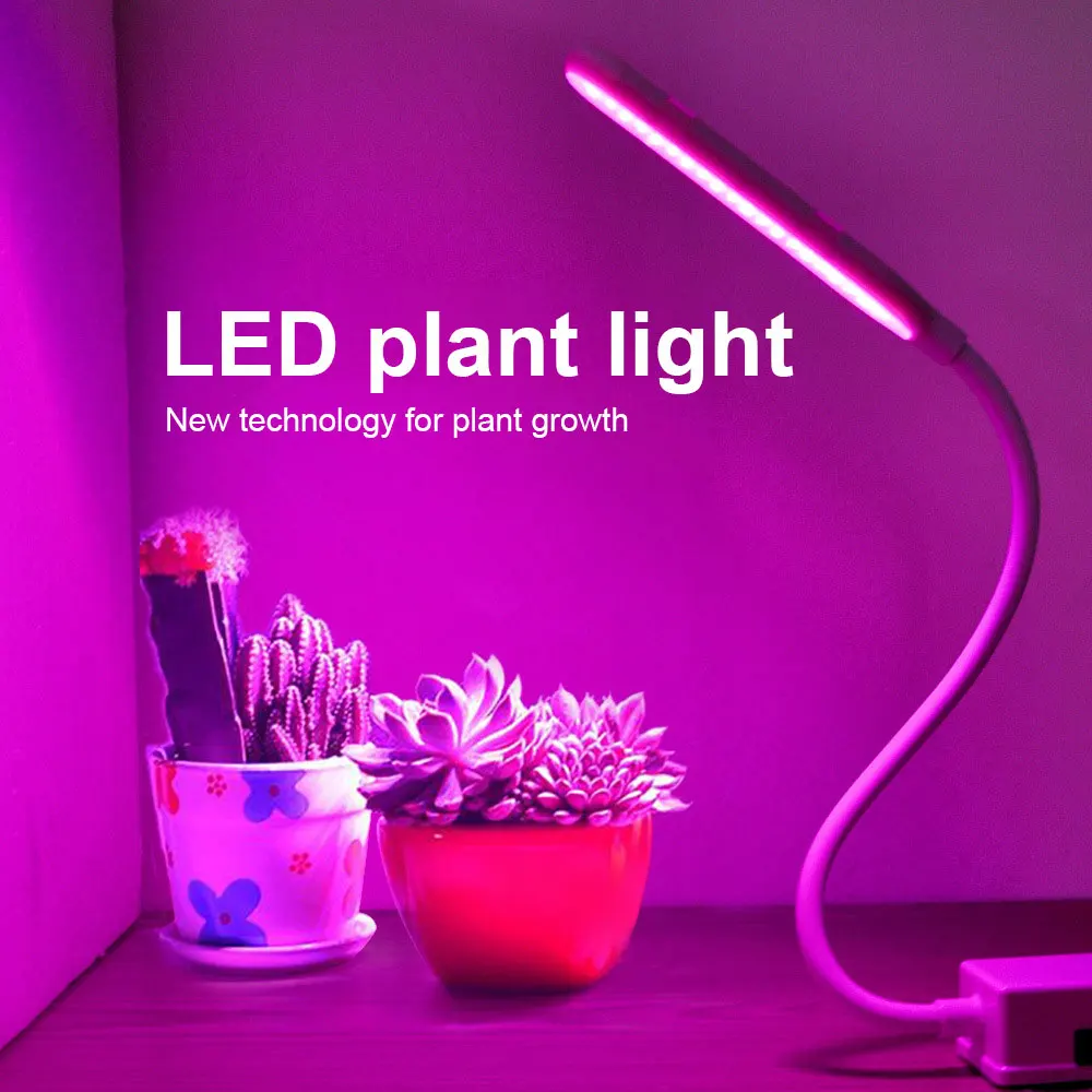 USB 60/80 LED Plant Grow Light Full Spectrum LED Plant Phyto Lamp With Magnetic Base For Indoor Plant Seedlings Flower Vegetable