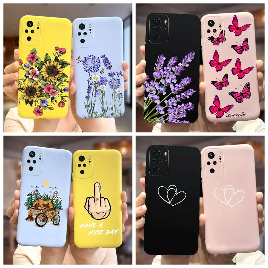 For Xiaomi Redmi Note 10 Case Note 10S Soft Silicone Stylish Painted Cover For Xiaomi Redmi Note 10 Pro Max Note10 S Phone Cases