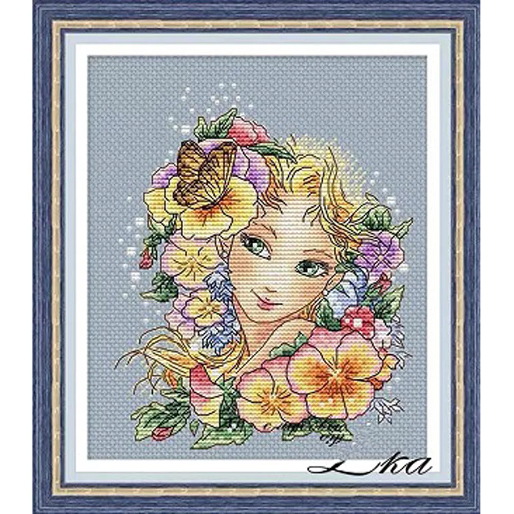 

ZZ5346 For Needlework Kit NOT PRINTED Cross Stich Painting Set Cross Stitch Kits Cross-stitch Embroidery Set Stitch Kits Cross