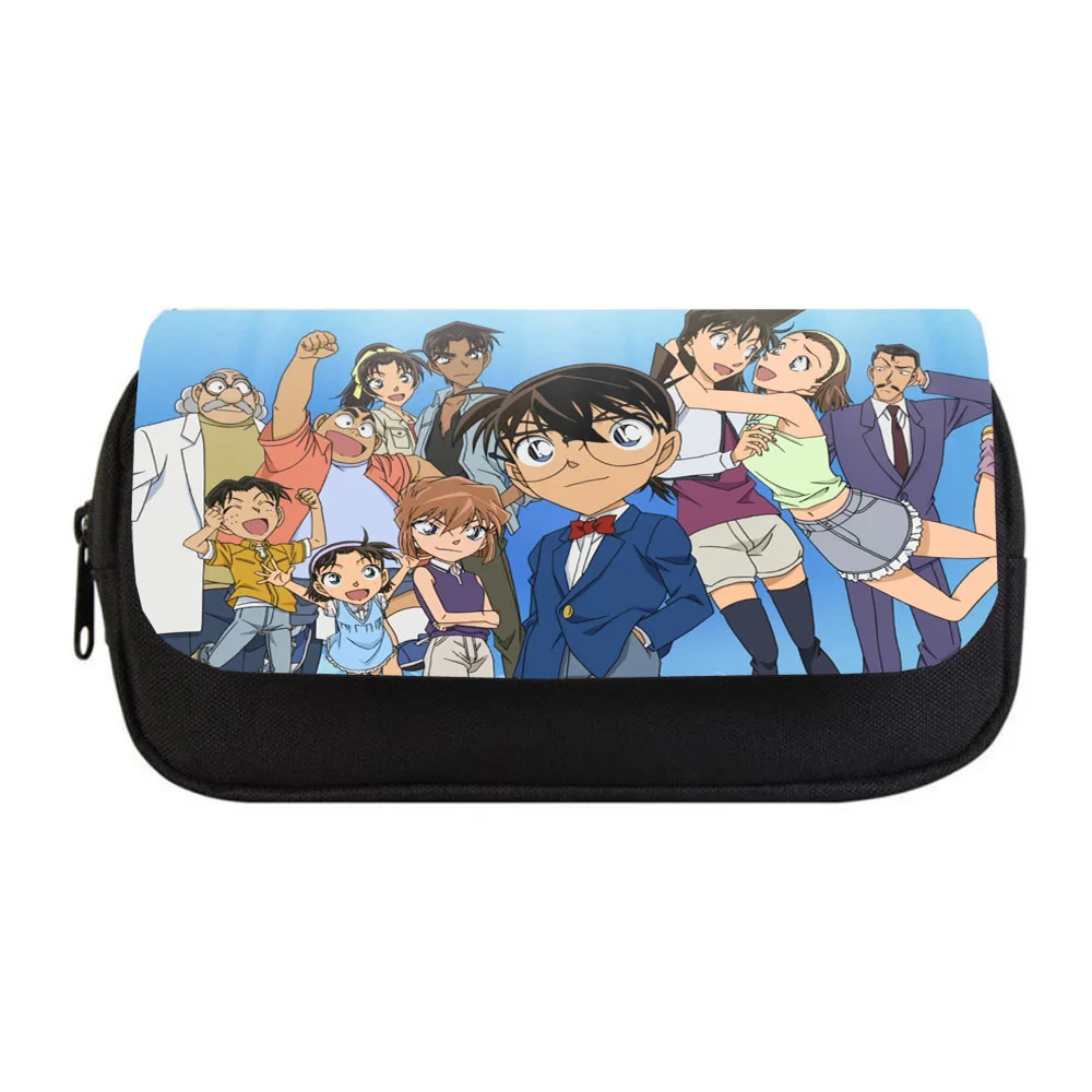 Student Etui Anime Detective Conan Potlood Vrouwen Make-Up Tas Kind Jongens Meisjes Etui Dubbele Rits Potlood Tas