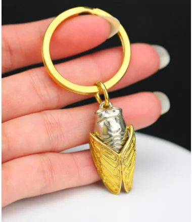 Handmade Pure Copper Wings Knowing Pendant Car Keychain Pendant