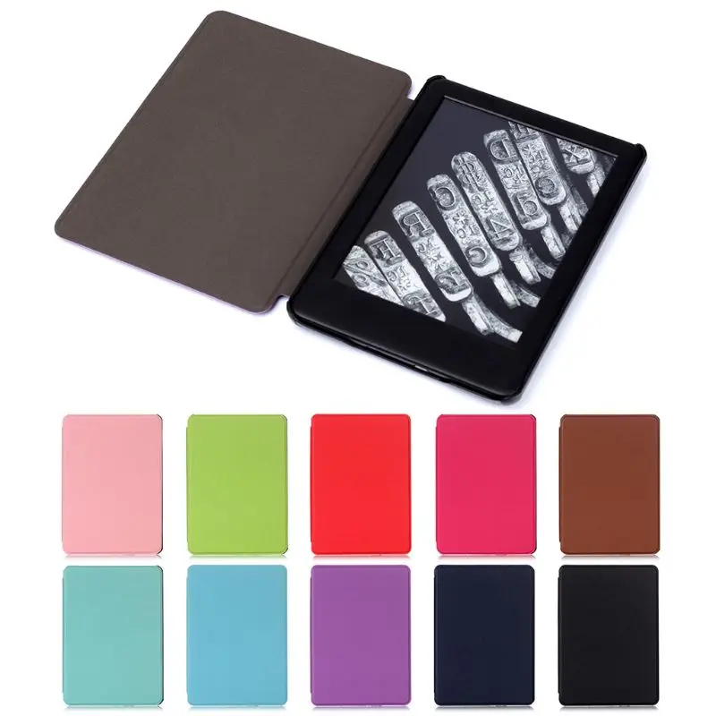 

Cross Pattern Ultra-Thin E-book Case Magnetic PU Leather Flip Protective Cover for 6" A mazon All-New Kindle 10th Generation