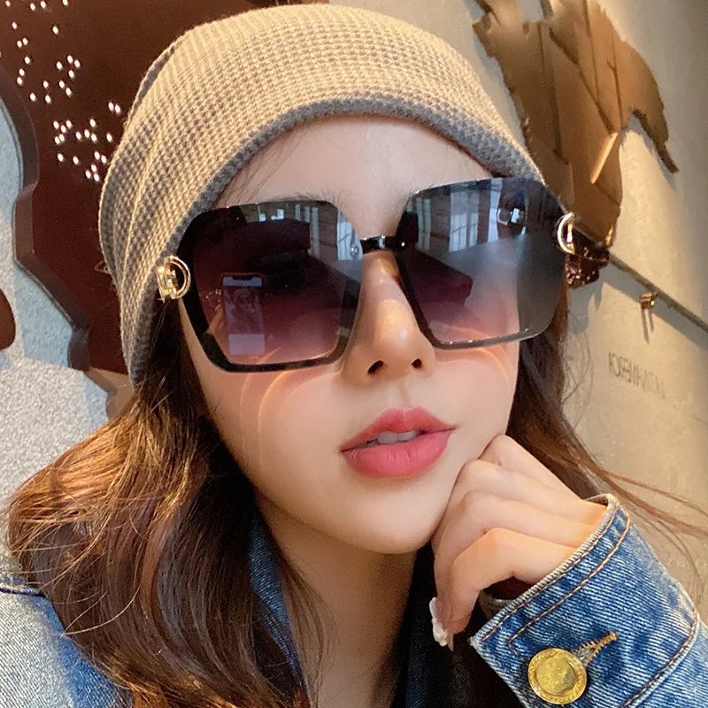 

Vintage Oversize Square Sunglasses Women Luxury Brand Big Frame Women Sun Glasses Black Fashion Gradient Female Glasses Oculos