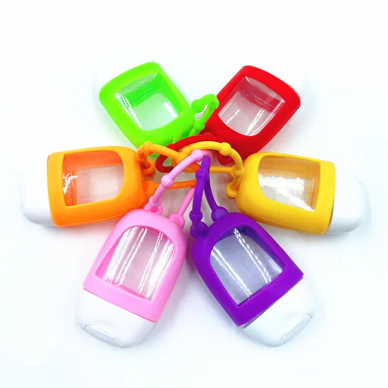 1 Pc 30ml  Portable Mini Empty Bottle Traveling Refillable Bottle Silicone Protective Cover Hand Sanitizer Sub Bottle