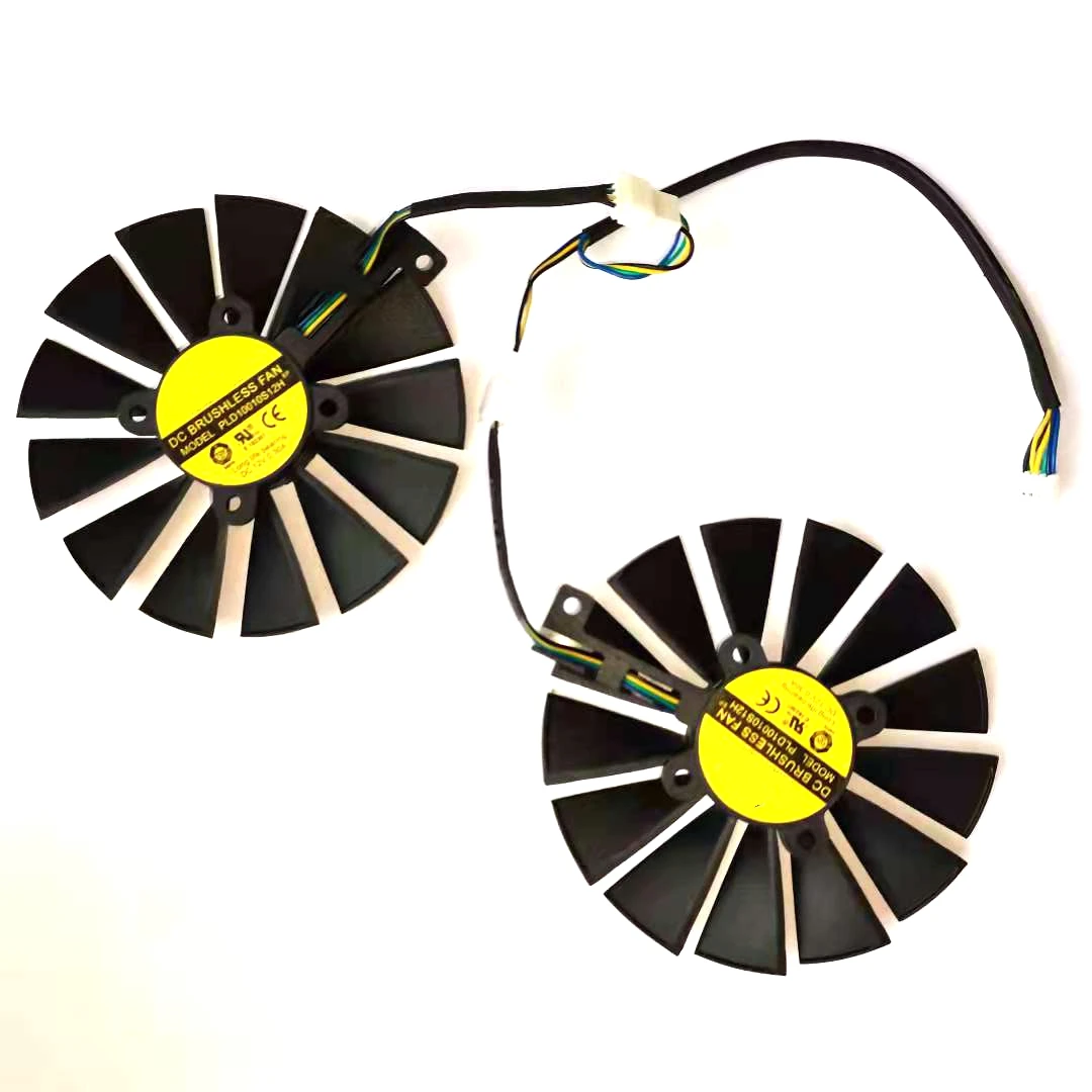 Ventilateur de carte graphique T129215SM, 2 pièces/lot 95mm 4pin pour ASUS STRIX RX470 RX570 RX580 GTX1050 1050Ti