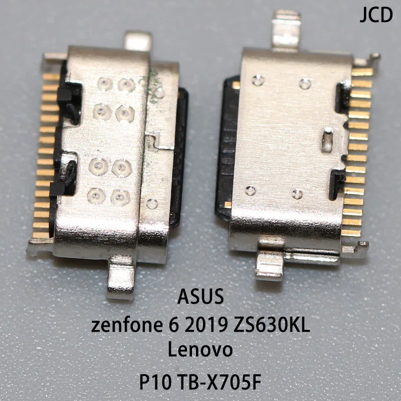 2pcs micro usb type c connector for lenovo p10 (TB-X705F, type za44) asus zenfone 6 2019 zs630kl charging dock socket connector