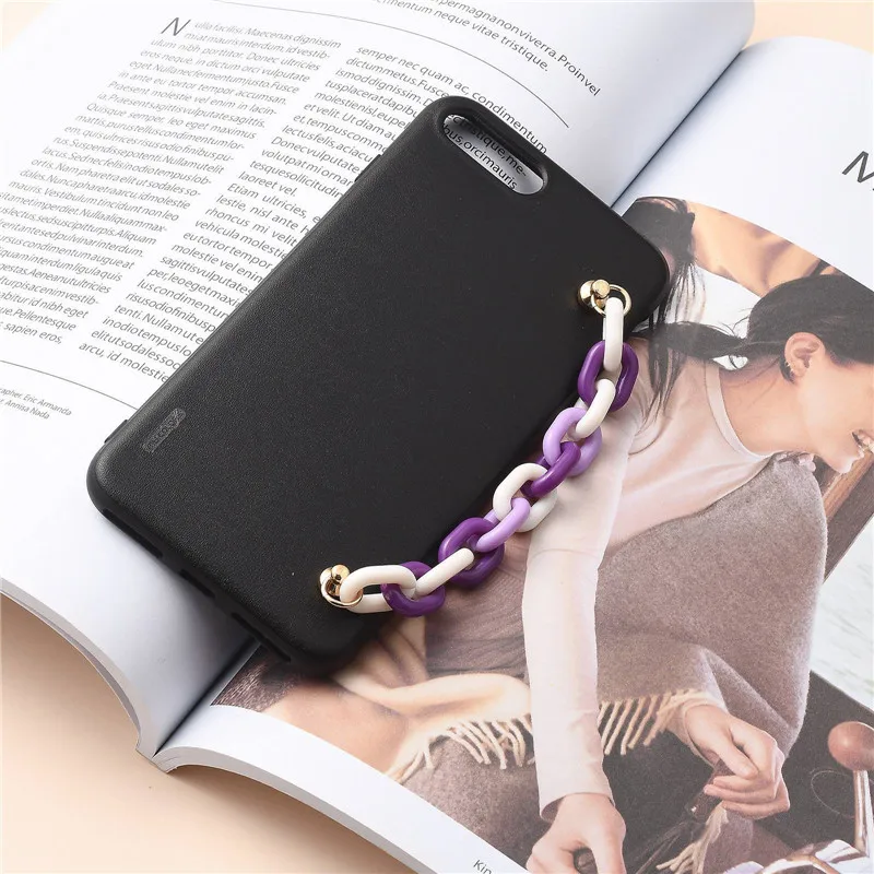 3PCS Acrylic Mixed Colorful Mobile Phone Case Chain for DIY Key Chain Phone Case Decoration Jewelry Accessories Iphone 12 Pro