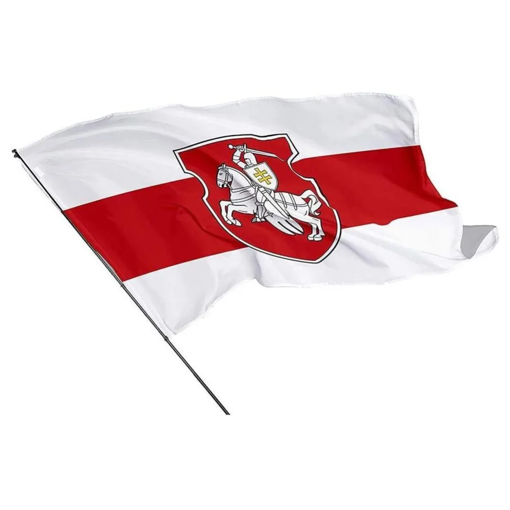 Red And White Flag Of The Republic Belarus Hanging 90x150cm/60x90cm/120x180cm Belarus White Knight Pagonya Flag Dropshipping