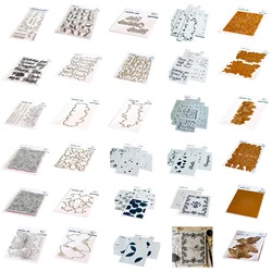 2021 New Daisy Garden Dahlia Leaf Greeting Metal Cutting Dies Stamps Stencil Hot Foil Diy Scrapbook Diary Decoration Embossing