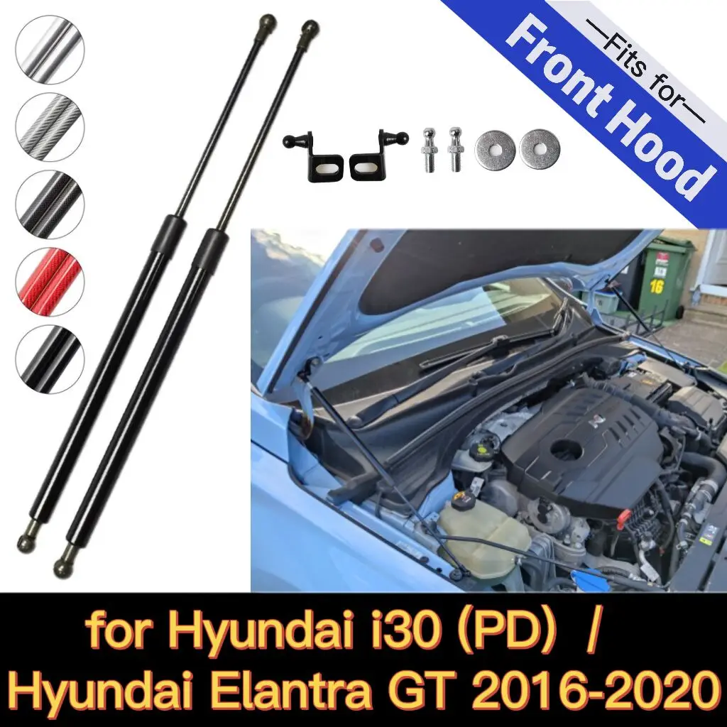 Puntales de Gas para Hyundai Elantra GT / Hyundai i30 (PD), soportes de elevación de capó delantero, varilla de amortiguación, modificación,