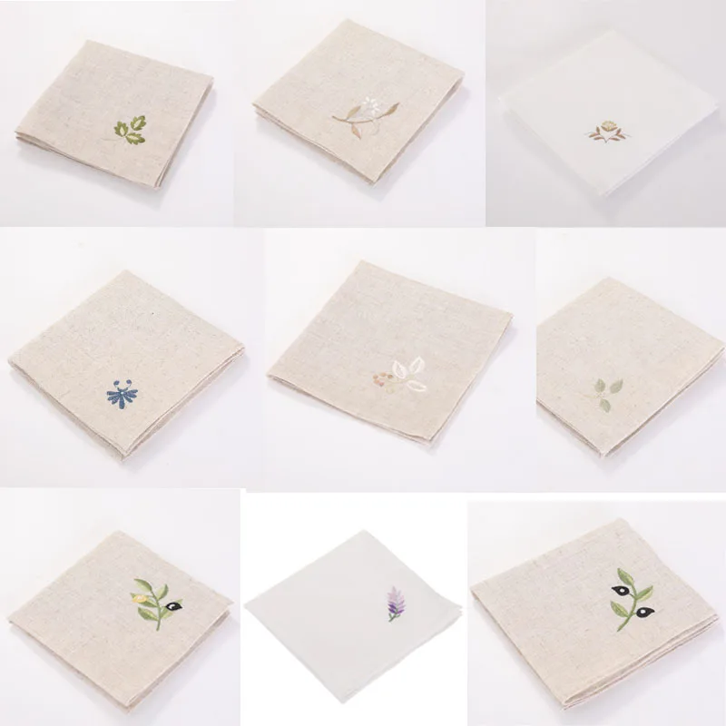 6pcs/lot Embroidered linen napkins, placemats, table mats, napkins west, tea napkin 40 * 40CM