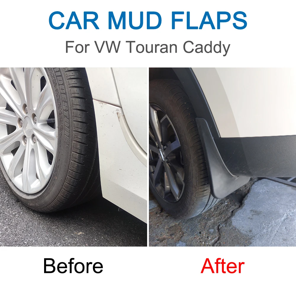 Mudguards For VW Touran Caddy 2004-09 Car Mud Flap Front Rear Fender Splash Guards Replacement Error Free Automotive Accessories