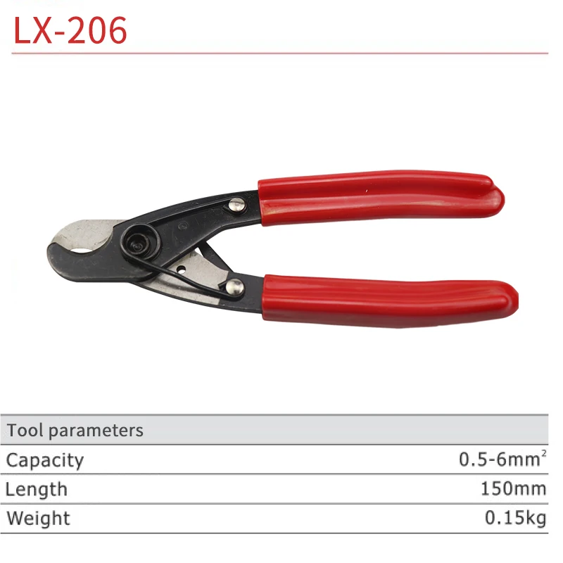 LX-206 Pemotong Kawat Aluminium Tembaga Kabel Kawat Pemotong Kawat Alat Pemotong Plier Memotong Hingga 35Mm Pengupas Kawat Alat Tangan Listrik
