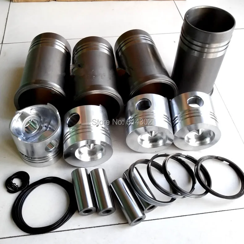 1 set of piston ,piston rings , piston pins and cylinder liner and O ring seals for K4100D K4100ZD diesel engine