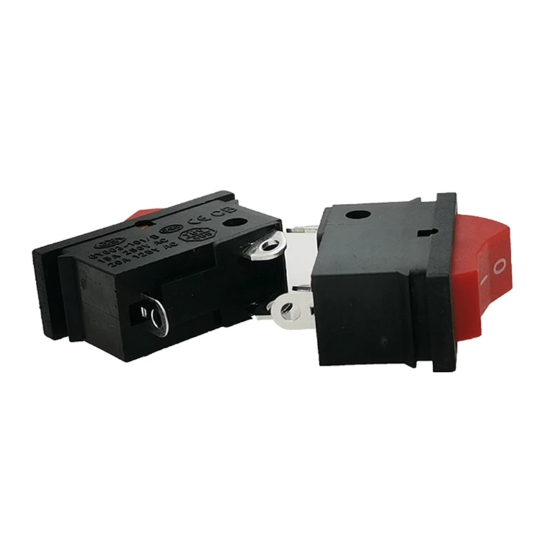 J6PE Switch Hair Dryer Switch Rocker Switch 3 Position ON OFF Boat Switch Red/Black 3 Speed Three-legged Full Copper