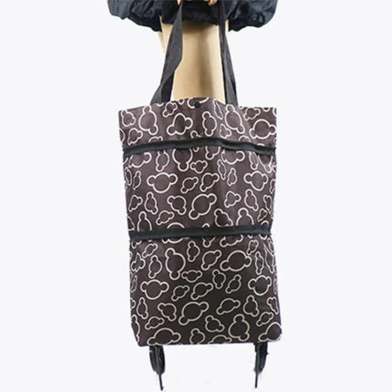 Trolley Bag On Wheels Bags Foldingshopping Bags Buy Vegetables Bag Tug Package Small Pull Cart Portable Shopping Food Organizer