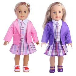 Magic School Uniform 43 cm Doll Clothes for American Girl Doll Cosplay Costume 18 Inch Doll Clothes Children Festival Gift