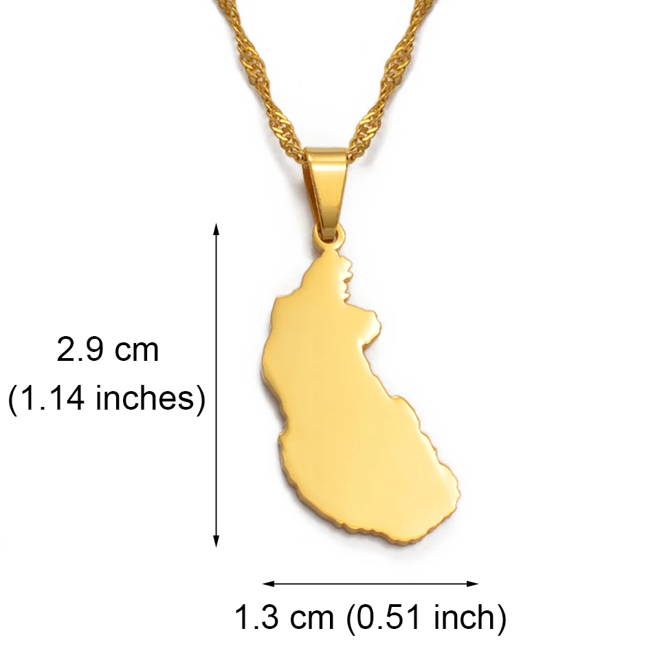 Anniyo St.Eustatius(Statia)island in the Caribbean Pendant Necklaces Women Girls Sint Eustatius Map Jewelry  #124121