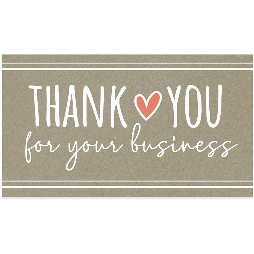 30pcs Thank You for Your Business Cards Rustic Style Business Card 3.5