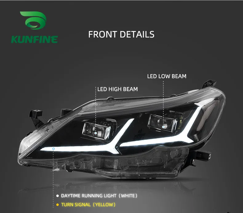 2PCS Car Styling Car Headlight Assembly For Toyota Reiz Mark X 2010-2013 LED Head Lamp Car Tuning Light Parts Plug And Play