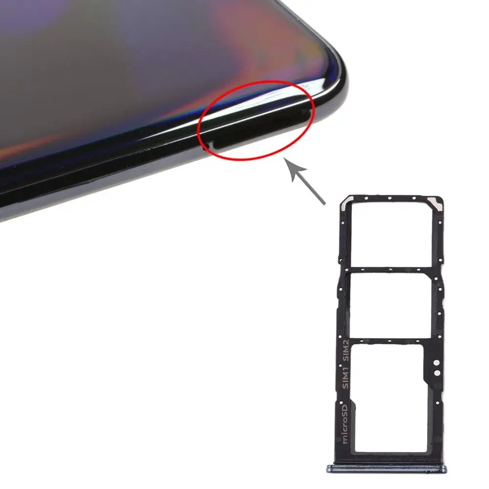 SIM Card Tray + SIM Card Tray + Micro SD Card Tray for Galaxy A70