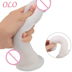 OLO Super Soft Dildo Erotic Realistic Dildo Simulation Fake Penis Sex Toys for Woman Female Masturbation