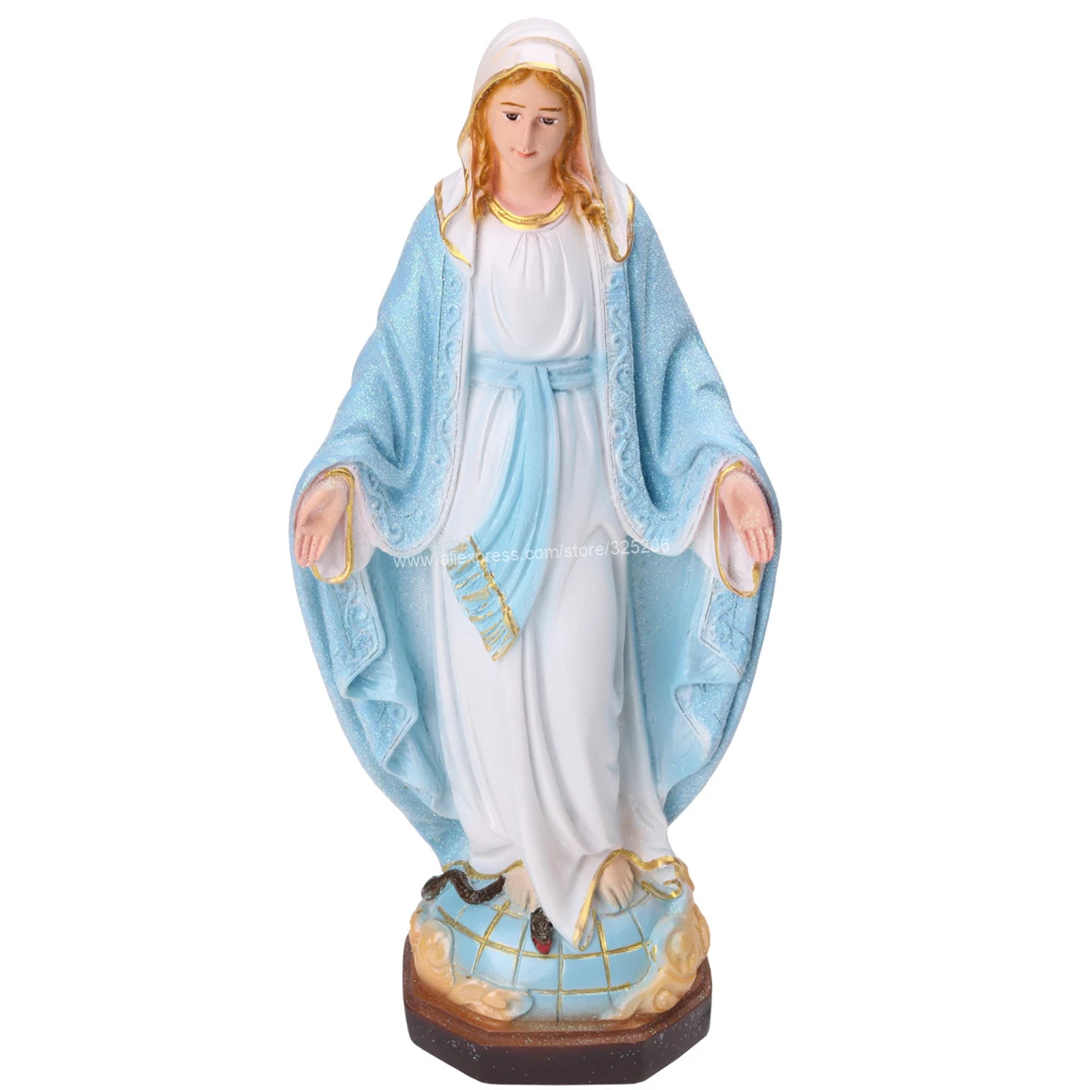 Our Lady of Lourdes Virgin Mary Statue Holy Figure Tabletop Statue Decorative Figurine Catholic Sculpture 30cm 11.8inch NEW