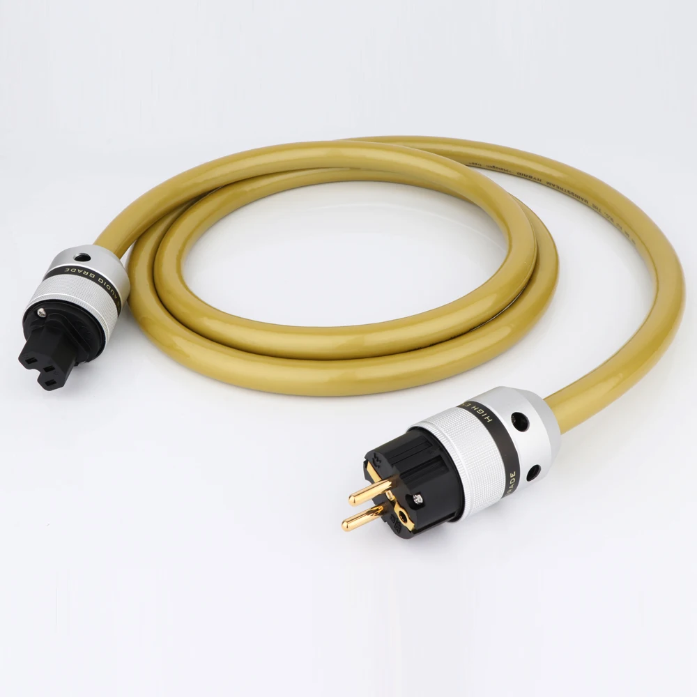 

Hifi Audio VDH M.C the Mainsstream Hybrid Halogen Free Power Cable Aluminium Schuko Cord Hi-end EU Version Plug