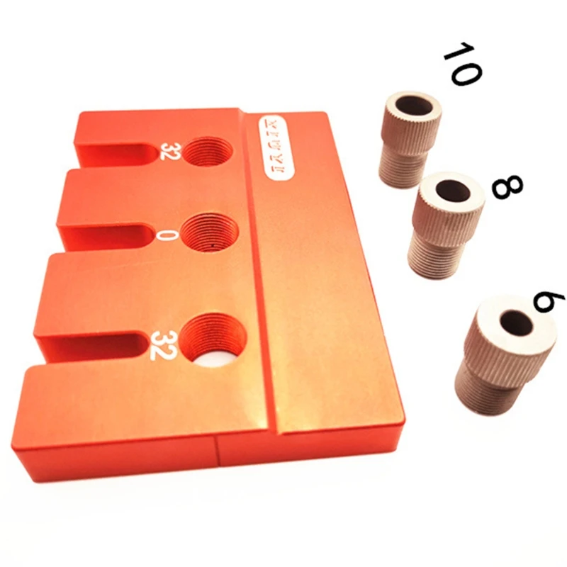 

6/8/10 Drill Bushing Positioning Puncher 109x75x14mm DIY Expansion Screw Puncher Three-in-one Jig Hole Puncher