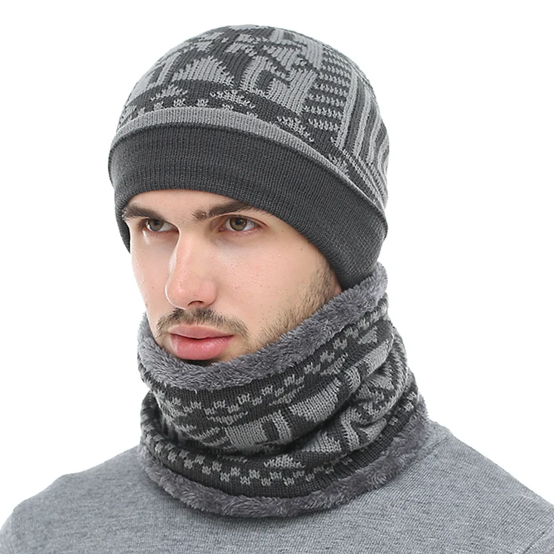 Men Winter Hats Women Skullies Beanies For Women Winter Knitted Hat Scarf Male Gorra Ski Sport Bonnet Warm Thick Beanie Hat Cap