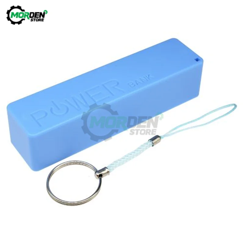 USB Power Bank 18650 Battery Charger Case Shell DIY Box With Key Chain For iPhone For Smart Phone MP3 Electronic Mobile Charging