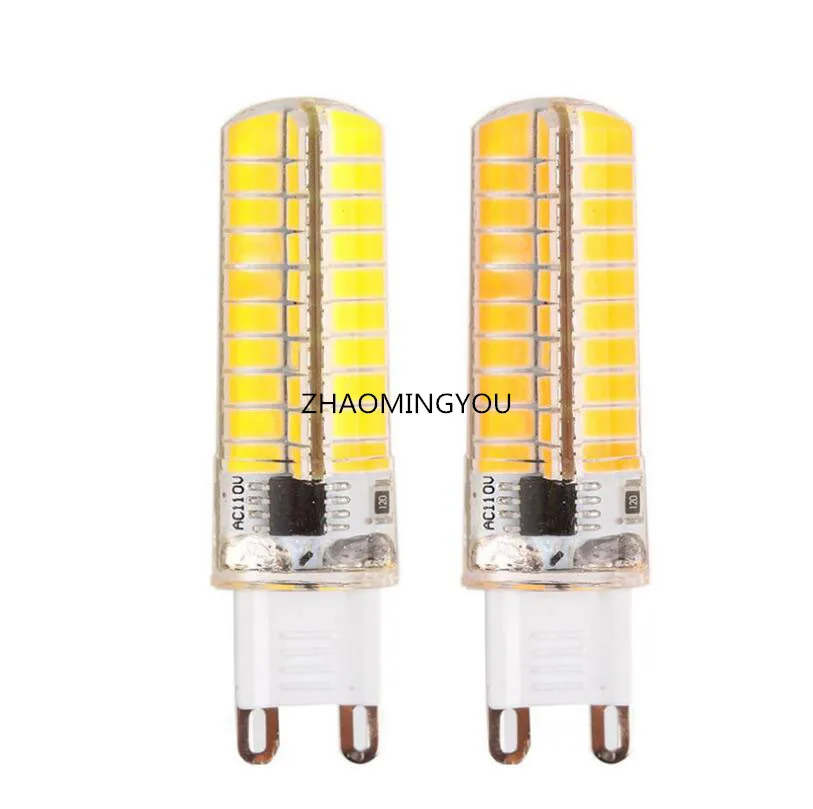 DIMMABLE BA15D SMD 5730 9W Super bright silicone LED light Dimmable GY6.35 Corn lamp 110/220V 80leds Led bulb