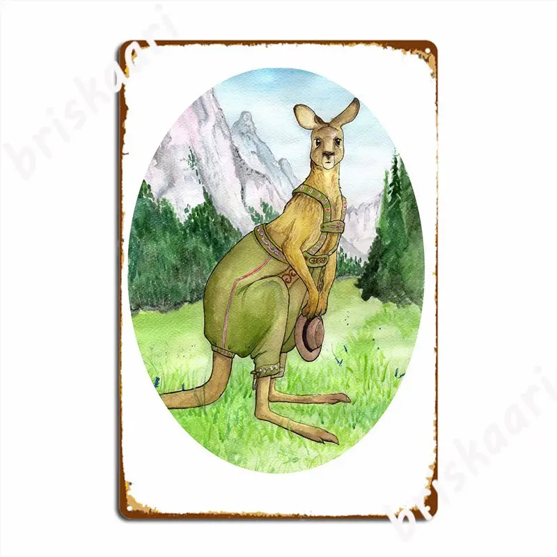 Austrian Kangaroo Metal Sign Cinema Living Room Vintage Cinema Wall Plaque Tin Sign Poster