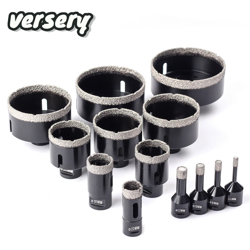 Rosca Seca Vácuo Soldadas Mármore Alvenaria Buraco Viu Abridor Diamante Perfuração Núcleo Bit para Telha Cerâmica Granito Mármore 5130 mm M14