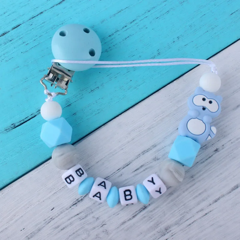 1 pièces nom personnalisé nouveau bricolage Silicone pince factice infantile bébé sucette Clips grande étoile sucette porte-chaîne