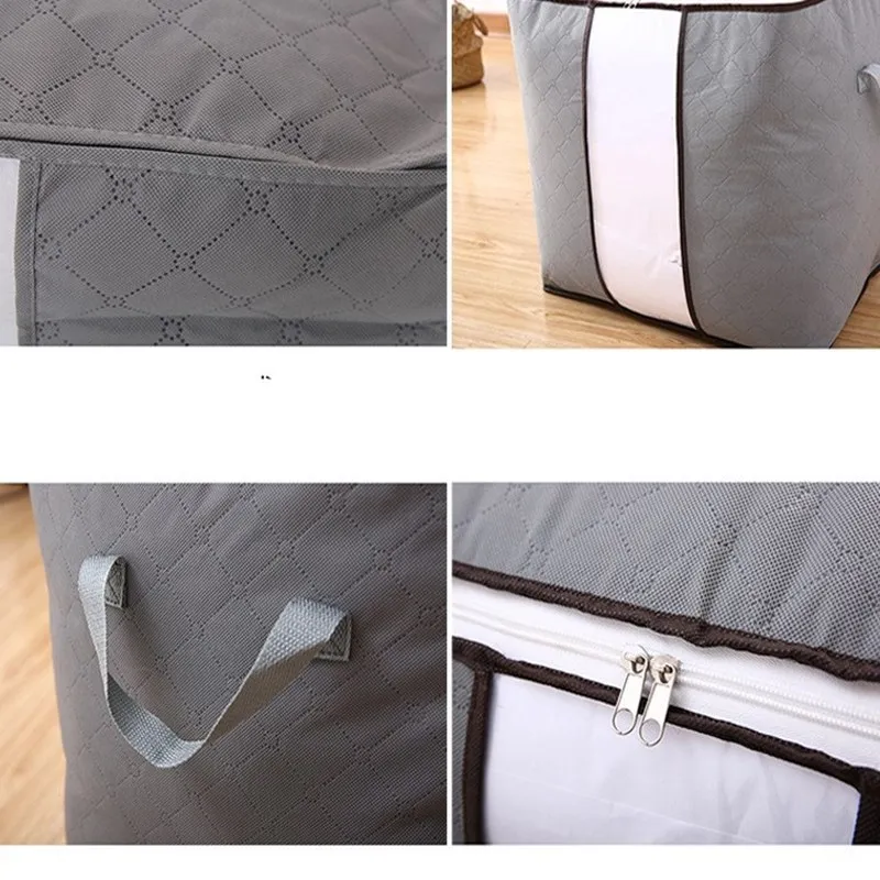 Quilt Opbergtas Vochtbestendige Kleding Afwerking Zak Dikke Non-woven Bewegende Verpakking Case Deken Organizer Beddengoed Container